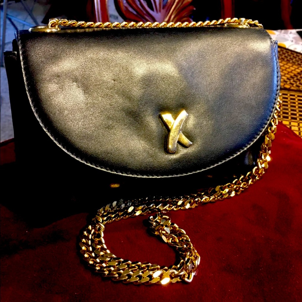 GentlyUsed Paloma Picasso Black Dual Leather Bag